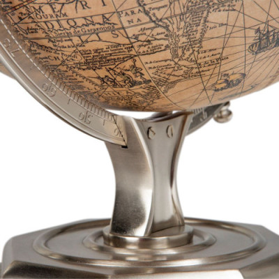 Globe terrestre Hondius avec support-pied-tain-Diamtre 34.50cm